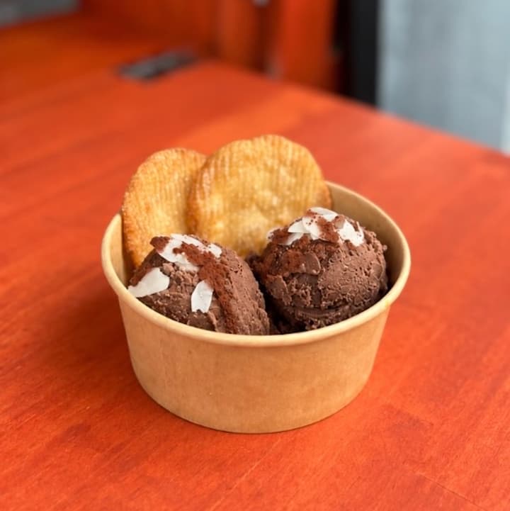Vegan Ice Cream (Chocolate) | Vegan Churros ~G'DAY~, vegan churros shop in Asakusa, Tokyo